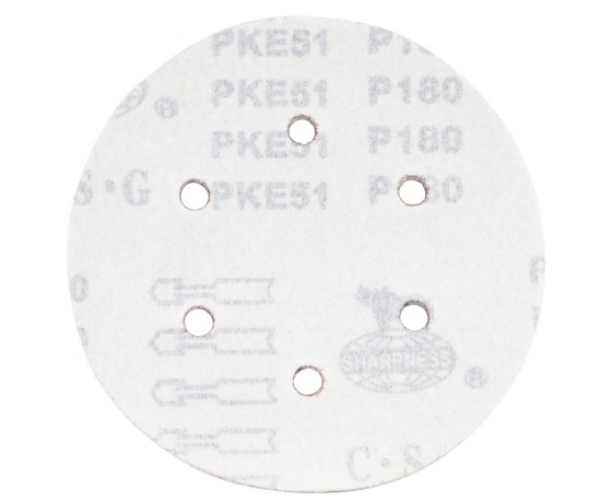 Фото 3 - Шлифовальный круг 6 отверстий Ø150мм P180 (10шт) SIGMA (9122291)