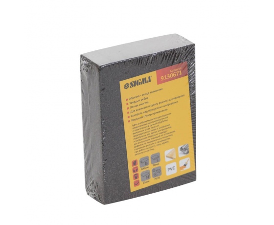 Фото 4 - Губка шлифовальная четырехсторонняя 100×70×25мм P120 SIGMA (9130671)