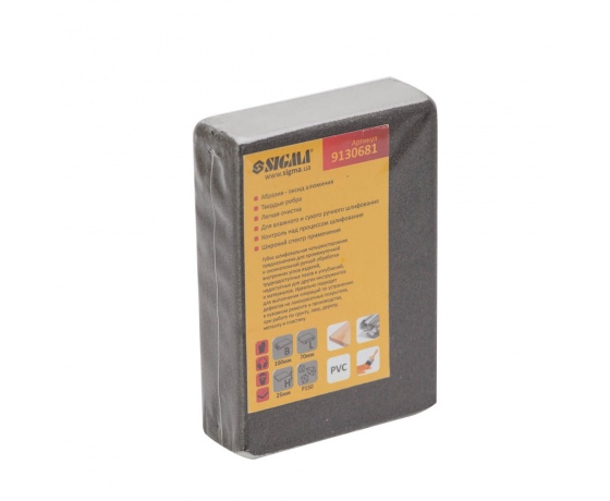 Фото 4 - Губка шлифовальная четырехсторонняя 100×70×25мм P150 SIGMA (9130681)