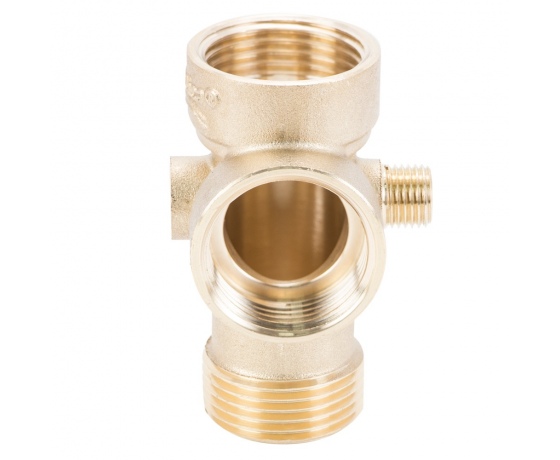 Фото 3 - Соединитель пятивыводной 80мм 1”М×1”F×1”F×1/4”M×1/4”F ∠180° AQUATICA (779599)