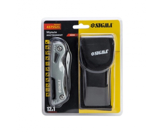 Фото 5 - Мультиинструмент нож 12в1 (чехол) SIGMA (4375521)