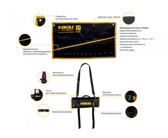 Фото 5 - Чехол для гаечных ключей 6шт SIGMA (6011031)