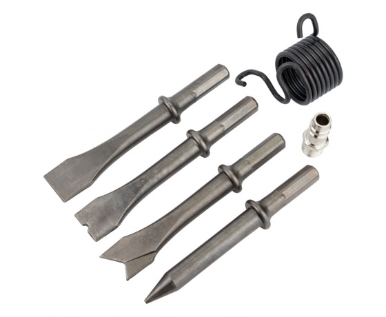 Фото 8 - Зубило с набором насадок пневматическое SIGMA (6735111)