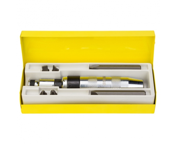 Фото 3 - Отвертка ударно-поворотная с битами 8шт CRV (метал кейс) SIGMA (4004021)