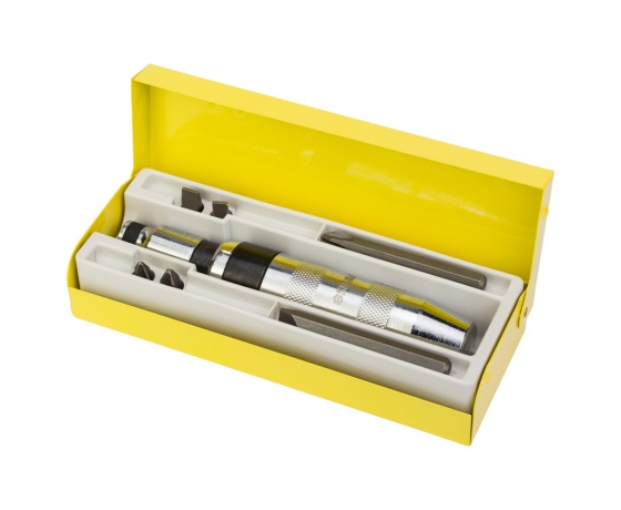 Фото 2 - Отвертка ударно-поворотная с битами 8шт CRV (метал кейс) SIGMA (4004021)