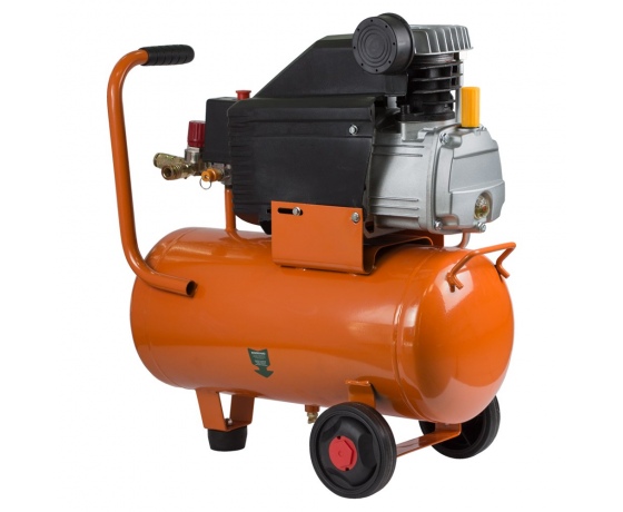 Фото 4 - Компрессор одноцилиндровый 1.5кВт 198л/мин 8бар 24л (2 крана) GRAD (7043535)