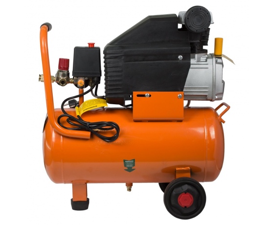 Фото 5 - Компрессор одноцилиндровый 1.5кВт 198л/мин 8бар 24л (2 крана) GRAD (7043535)