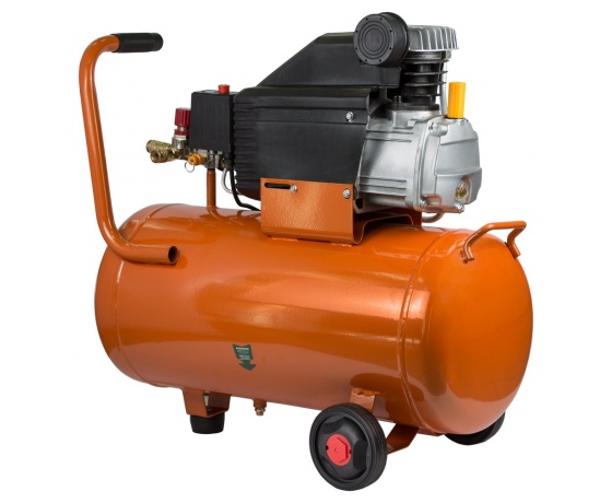 Фото 4 - Компрессор одноцилиндровый 1.5кВт 198л/мин 8бар 50л (2 крана) GRAD (7043545)