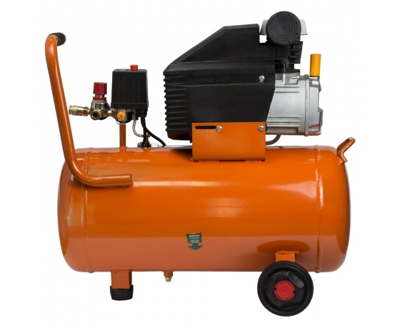 Фото 5 - Компрессор одноцилиндровый 1.5кВт 198л/мин 8бар 50л (2 крана) GRAD (7043545)