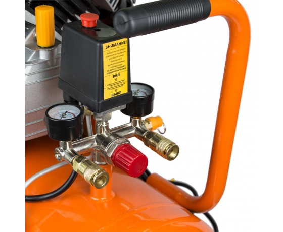 Фото 6 - Компрессор V 2.2кВт 386л/мин 8бар 50л (2 крана) GRAD (7043935)