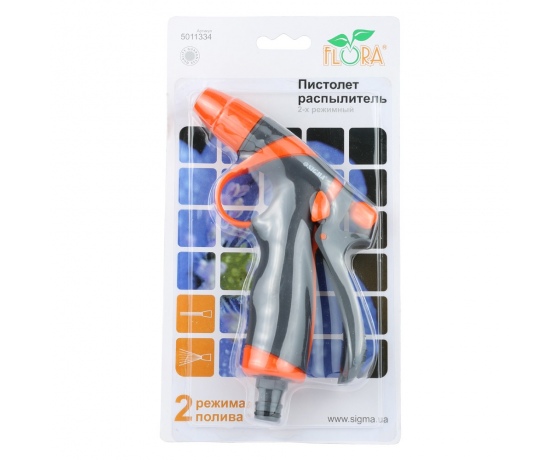 Фото 8 - Пистолет распылитель 2-х режимный (ABS+TPR) FLORA (5011334)