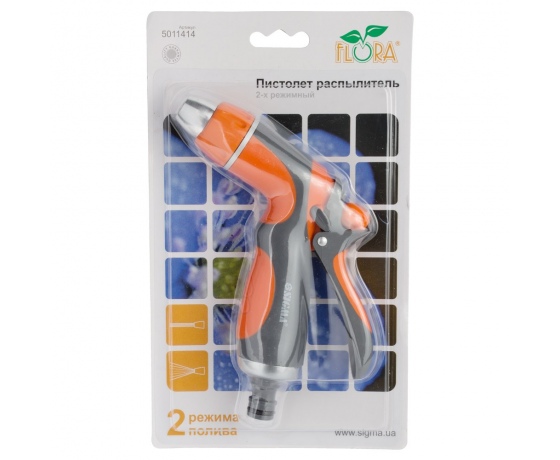 Фото 8 - Пистолет распылитель 2-х режимный (ABS+AL+TPR) FLORA (5011414)