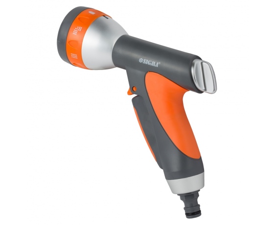 Фото 4 - Пистолет распылитель 7-ми режимный (ABS+AL+TPR) FLORA (5011274)