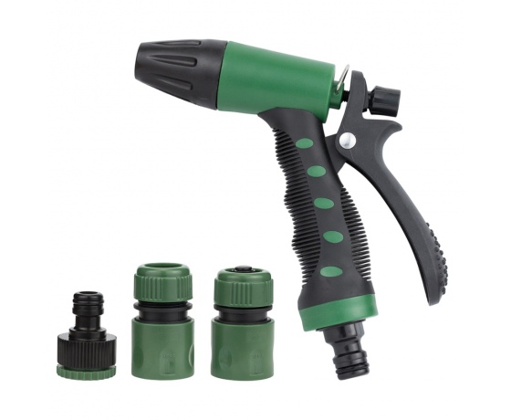 Фото 2 - Набор для полива: пистолет распылитель 2-х режимный 2 коннектора+адаптер GRAD (5012485)