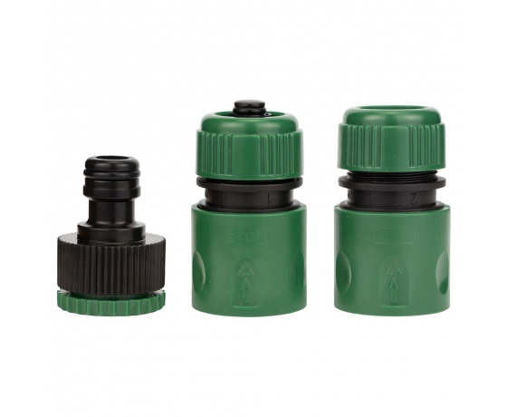 Фото 9 - Набор для полива: пистолет распылитель 7-ми режимный 2 коннектора+адаптер (ABS+TPR) GRAD (5012505)