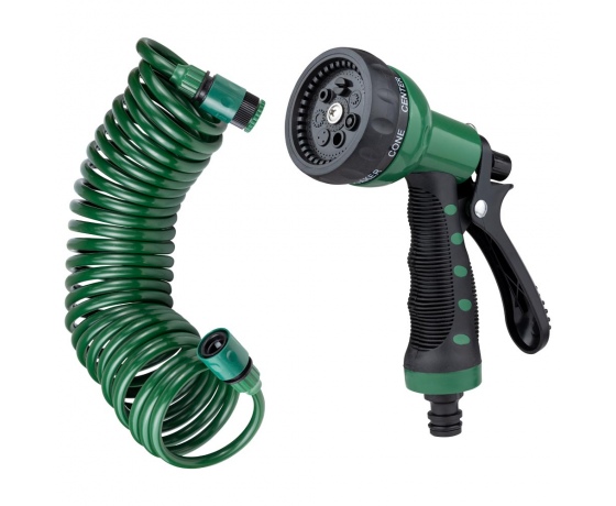 Фото 2 - Набор поливочный: шланг спиральный 7.5м + пистолет распылитель 7-ми режимный GRAD (5019065)