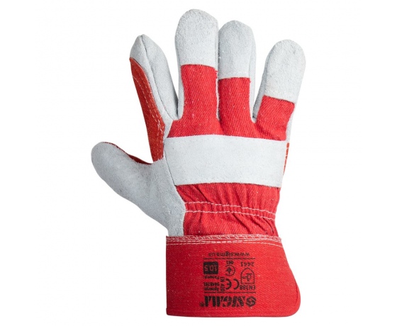 Фото 3 - Перчатки комбинированные замшевые р10.5 класс АВ (усиленная ладонь) SIGMA (9448381)