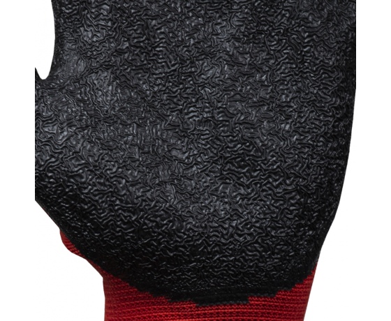 Фото 5 - Перчатки трикотажные с частичным латексным вспененным покрытием р9 (черные манжет) SIGMA (9445571)