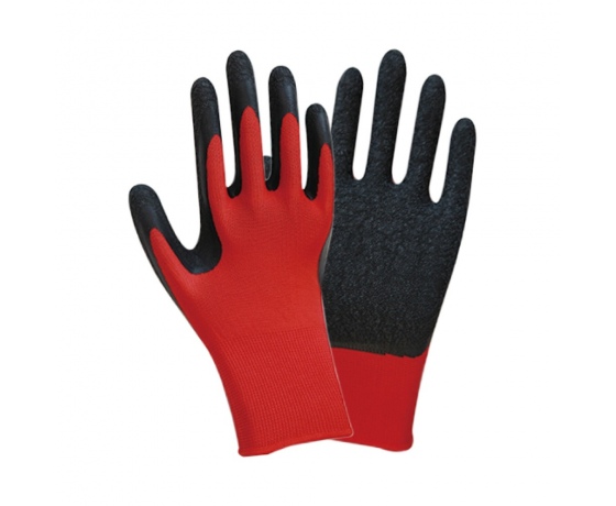 Фото 2 - Перчатки трикотажные с частичным латексным вспененным покрытием р10 (черные манжет) SIGMA (9445581)