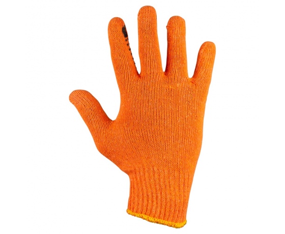 Фото 4 - Перчатки трикотажные с ПВХ точкой р10 Лайт (оранжевые) GRAD (9442775)