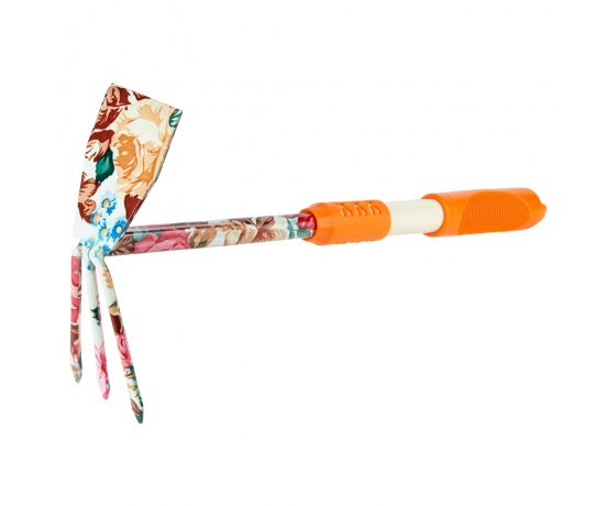 Фото 2 - Мотыга комбинированная плоская + 3-х зубая (orange) (TPR) FLORA (5043054)