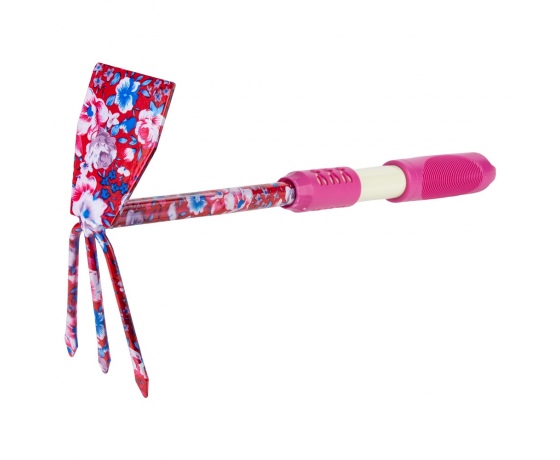 Фото 2 - Мотыга комбинированная плоская + 3-х зубая (pink) (TPR) FLORA (5043184)