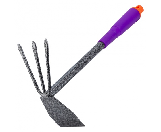 Фото 5 - Мотыга комбинированная плоская + 3-х зубая (полая ручка) (ABS) GRAD (5044665)