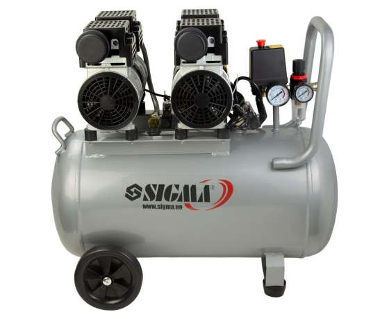Фото 2 - Компрессор четырехцилиндровый безмасляный 2.2кВт 308л/мин 8бар 50л SIGMA (7042551)