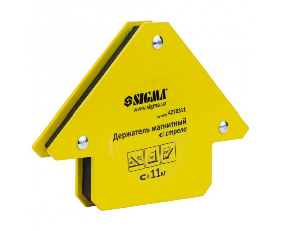 Фото 5 - Магнит для сварки стрела 11кг 75×65мм (45,90,135°) SIGMA (4270311)