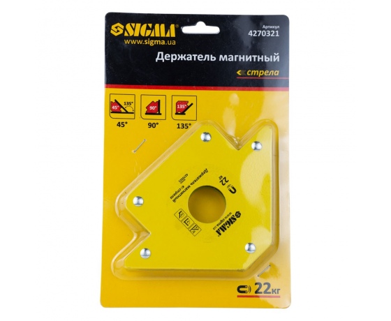 Фото 7 - Магнит для сварки стрела 22кг 90×90 мм (45,90,135°) SIGMA (4270321)