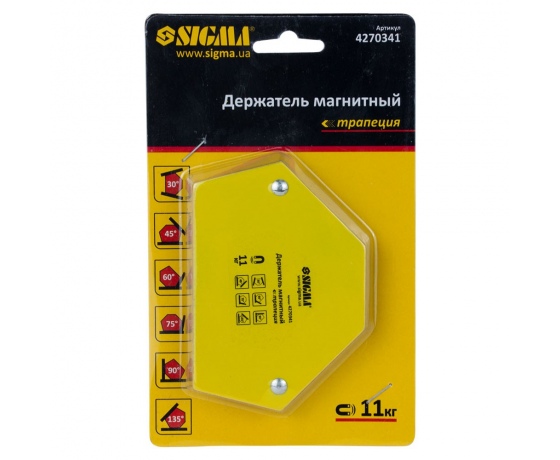 Фото 6 - Магнит для сварки трапеция 11кг 78×32×47×28.5мм (30,45,60,90,75,135°) SIGMA (4270341)
