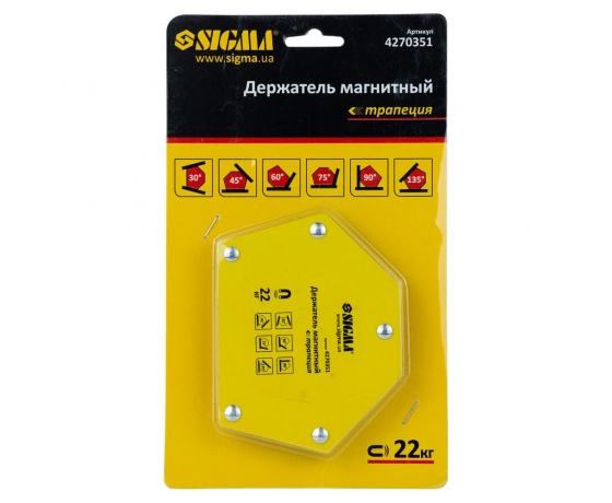 Фото 6 - Магнит для сварки трапеция 22кг 90×54×54×43мм (30,45,60,75,90,135°) SIGMA (4270351)