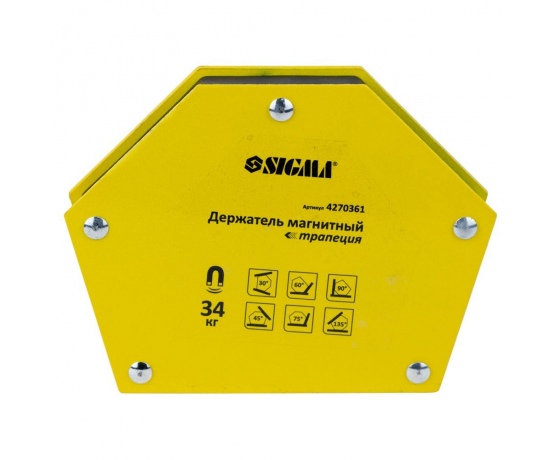 Фото 2 - Магнит для сварки трапеция 34кг 105×65×65×45мм (30,45,60,75,90,135°) SIGMA (4270361)