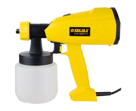 Фото 3 - Краскораспылитель электрический HVLP 350Вт Ø1.8/2.6мм 800мл/мин н/б 800мл SIGMA (6816121)