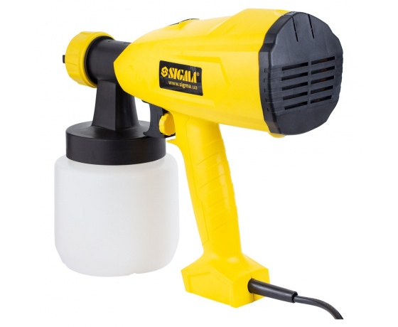 Фото 5 - Краскораспылитель электрический HVLP 350Вт Ø1.8/2.6мм 800мл/мин н/б 800мл SIGMA (6816121)