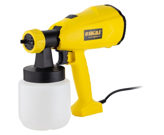 Фото 2 - Краскораспылитель электрический HVLP 350Вт Ø1.8/2.6мм 800мл/мин н/б 800мл SIGMA (6816121)
