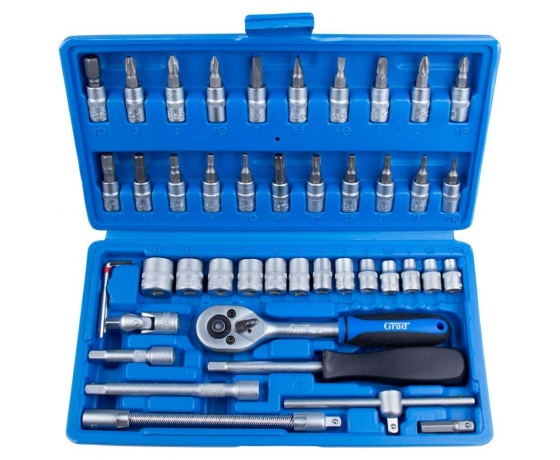 Фото 3 - Набор насадок торцевых и биты 1/4