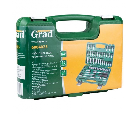 Фото 7 - Набор насадок торцевых и биты 1/4