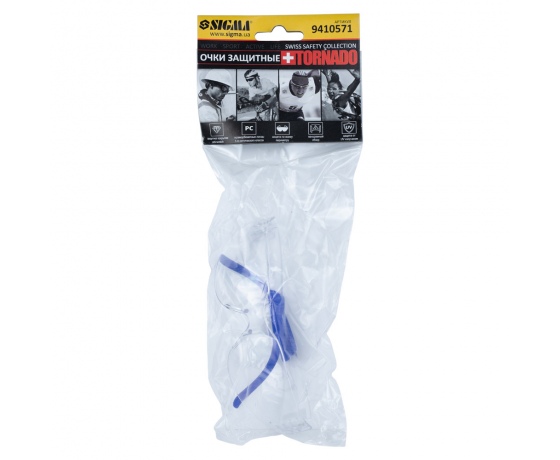 Фото 4 - Очки защитные Tornado anti-scratch (прозрачные) SIGMA (9410571)