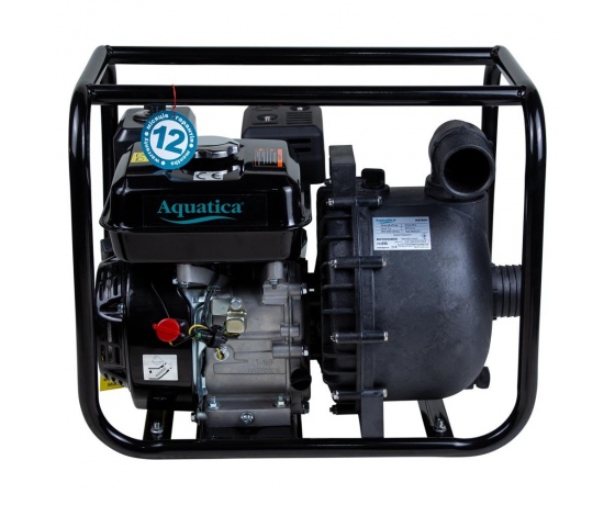 Фото 3 - Мотопомпа 5.5л.с. Hmax 30м Qmax 38м³/ч (4-х тактный) для агрессивной среды AQUATICA (772539)