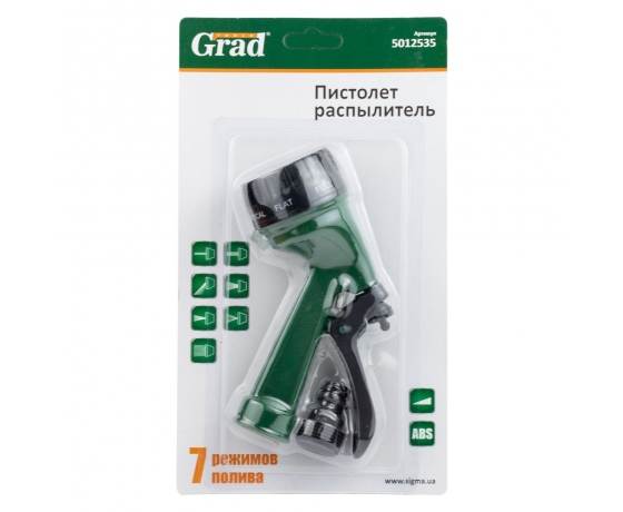 Фото 7 - Пистолет распылитель 7-ми режимный АВС GRAD (5012535)
