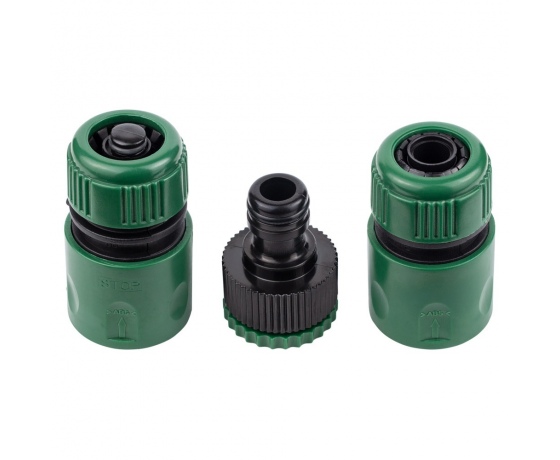 Фото 6 - Набор для полива пистолет распылитель 4-х режимный 2 коннектора+адаптер на шланг 3/4