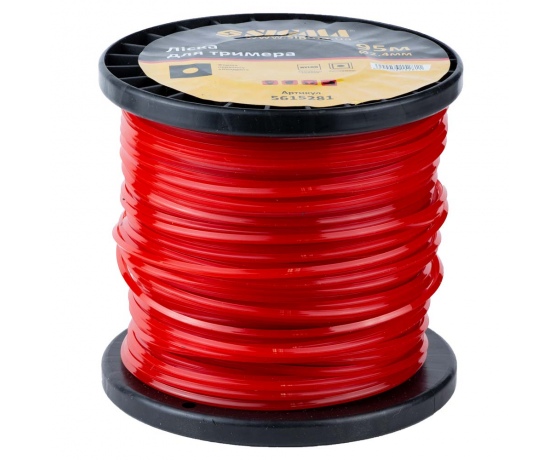 Фото 2 - Леска для триммера усиленный квадрат Ø2.4мм 95м катушка SIGMA (5615281)