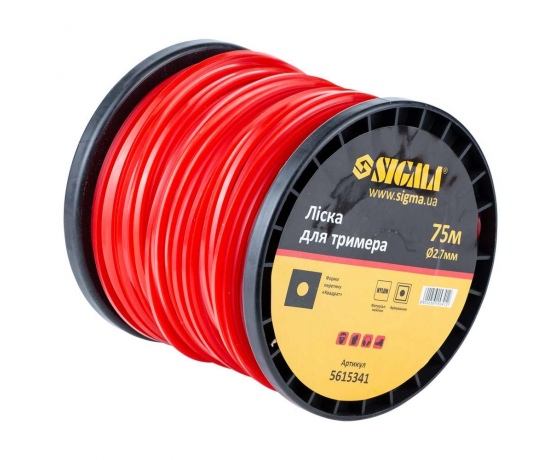 Фото 3 - Леска для триммера армированный квадрат Ø2.7мм 75м катушка SIGMA (5615341)
