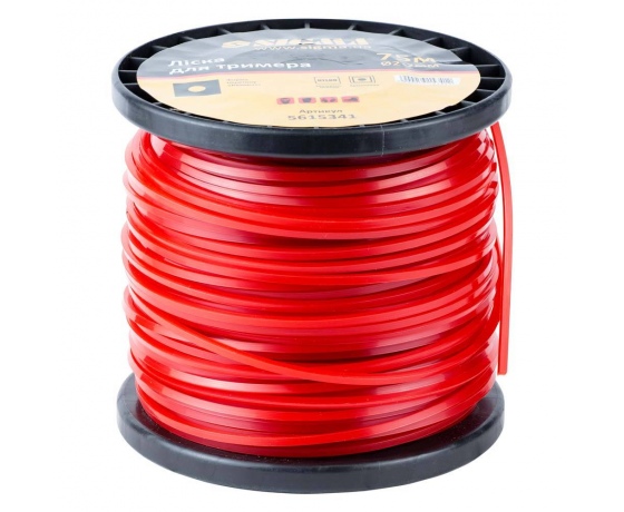 Фото 2 - Леска для триммера армированный квадрат Ø2.7мм 75м катушка SIGMA (5615341)