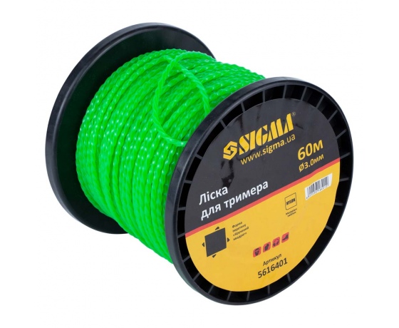 Фото 3 - Леска для триммера крученый квадрат Ø3.0мм 60м катушка SIGMA (5616401)