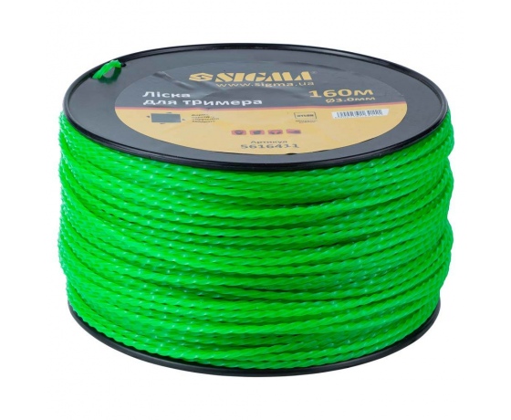 Фото 2 - Леска для триммера крученый квадрат Ø3.0мм 160м катушка SIGMA (5616411)