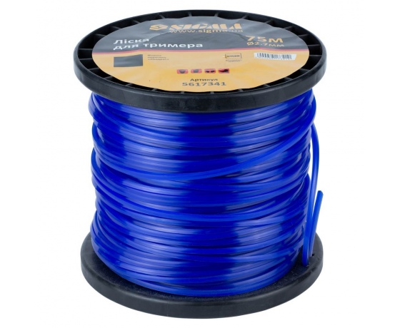 Фото 2 - Леска для триммера квадрат Ø2.7мм 75м катушка SIGMA (5617341)