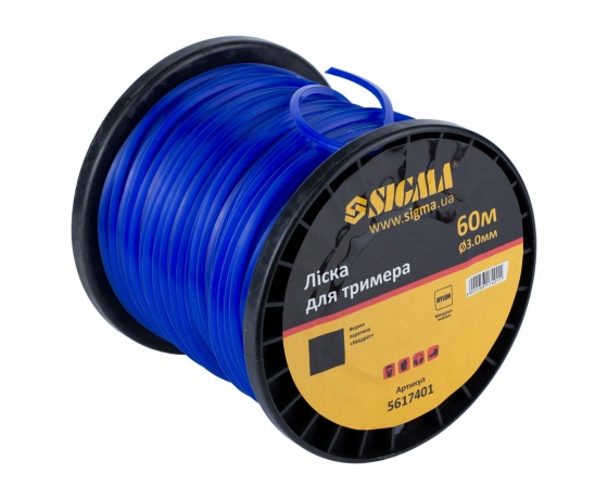 Фото 3 - Леска для триммера квадрат Ø3.0мм 60м катушка SIGMA (5617401)