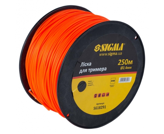 Фото 3 - Леска для триммера круг Ø2.4мм 250м катушка SIGMA (5618291)